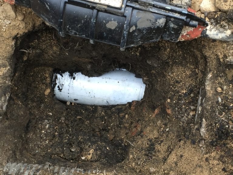 Patch repair due to high voltage preventing excavation